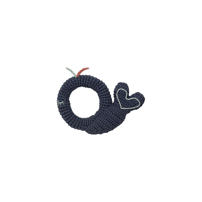 Hoppa Crochet Rattle Whale Blauw