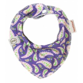 Imse Vimse Organic Bandana Bib Purple Paisley