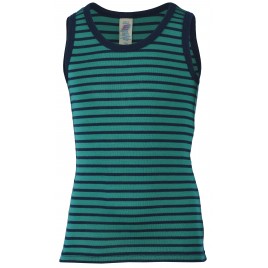 Engel Children's shirt sleeveless, fine rib ice-blue/navy-blue