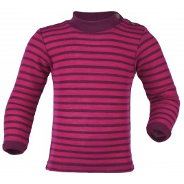 Engel Baby-Shirt long sleeved, with pearl buttons on the shoulder raspberry/orchid