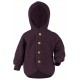 Engel Hooded Jacket with Wooden Buttons Lilac melange