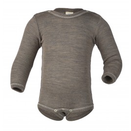 Engel Baby-Body Long Sleeved, with Press-Studs Walnut