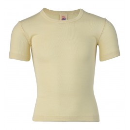 Engel Children's vest short sleeved, fine rib natural