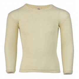 Engel Children's vest long sleeved, fine rib natural