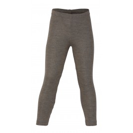 Engel Children's leggings, fine rib walnuss