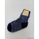 Hirsch Natur Feinstricksocke Sternenmuster marine/sky
