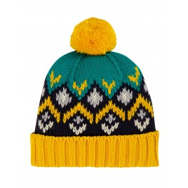 Frugi Blizzard Bobble Hat Bumble Bee Fairisle