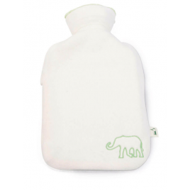 Grün Specht Natural rubber hot water bottle with organic cover for children
