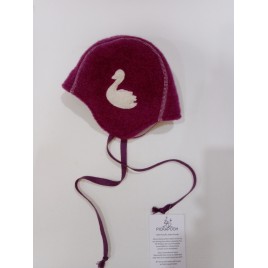 Pickapooh Schwan Wollfleece dahlia/grau
