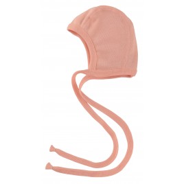 Engel Baby-bonnet, fine rib salmon