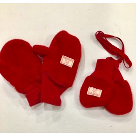Pickapooh Fäustel Wollfleece red melange
