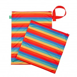 Totsbots Wet and Dry Bag  Rainbow Stripe