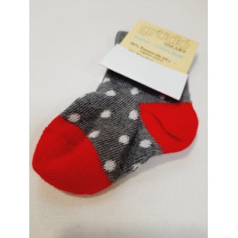 Grödo Babysöckchen Coke-Okoweiss-Rot