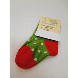 Grödo Babysöckchen Erbsengrün-Rohweiss