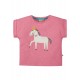 Frugi Sophia Slub T-shirt Mid Pink/Horse