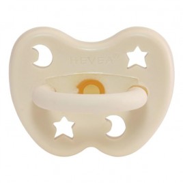 Hevea Speen 3-36 maanden - rond  Star Moon wit