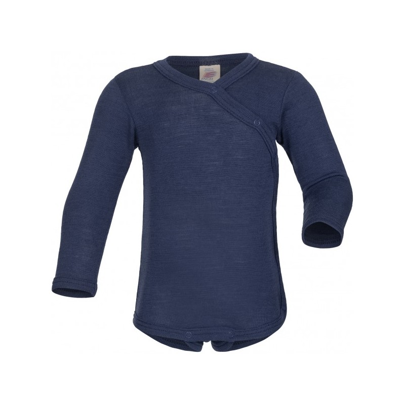 Engel Baby-Body Long Sleeved, with Press-Studs Marine