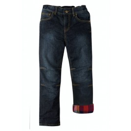 Frugi Lumberjack Lined Jeans Denim/True Red Check