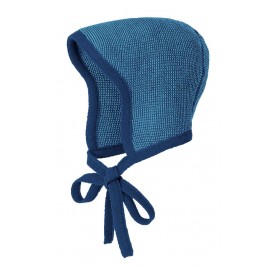 Disana Knitted Bonnet navy-lagoon