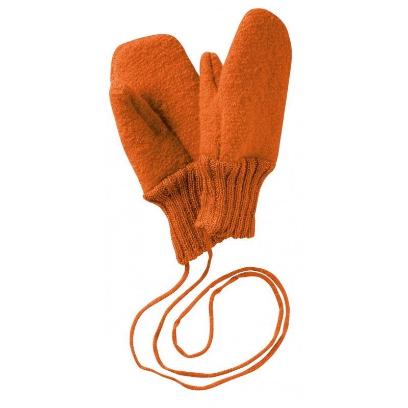 Disana Boiled Wool Gloves orange