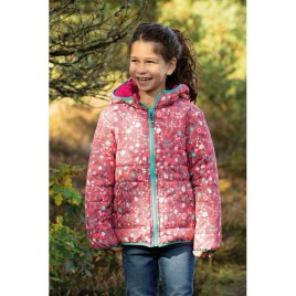 Frugi Reversible Toasty Trail Jacket Pink Mountain Flora