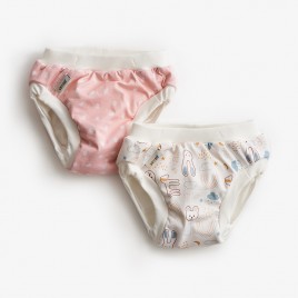 Imse Vimse Training Pants per 2 Pink Dots-White Teddy