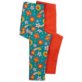 Frugi Libby Leggings per 2 Dahlia Skies-Tiger