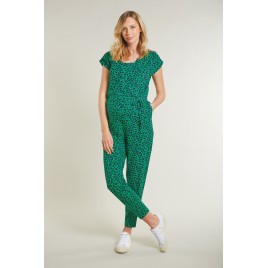 Frugi Eira Maternity & Nursing Jumpsuit Fern Leopard