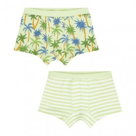 Sense Organics Prince Retro Boxershorts, 2 Pack Lime Cream