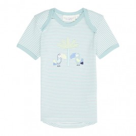 Sense Organics Tilly Baby Shirt Aqua Stripes Toucan