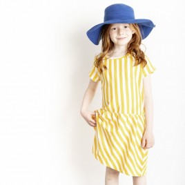 Sense Organics Agona Dress Yellow Stripes