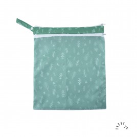 Popolini Nappy Bag with mesh Pocket green leaves