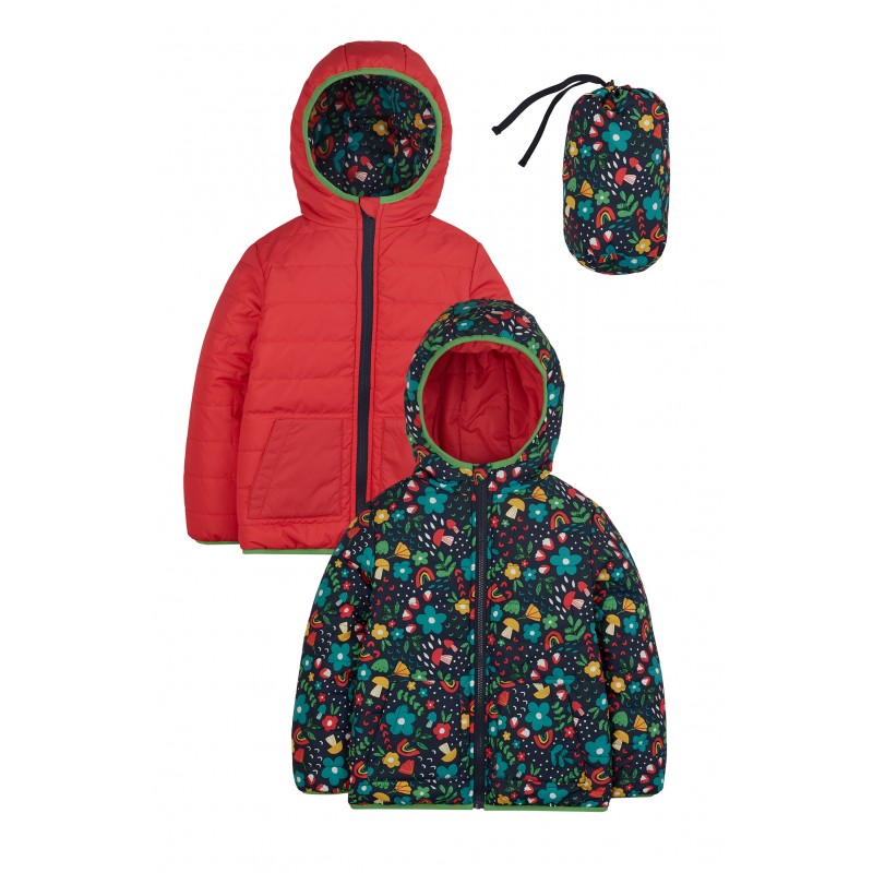 Frugi Reversible Toasty Trail Jacket Blooming Bright