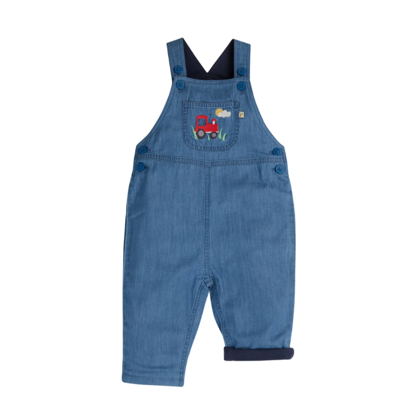 Frugi Hopscotch Dungaree Chambray-Tractor
