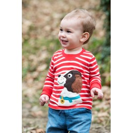 Frugi Easy On Top True Red Stripe-Dog