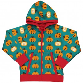 Maxomorra Cardigan Hood Reversible garden pumpkin
