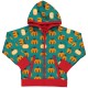 Maxomorra Cardigan Hood Reversible garden pumpkin