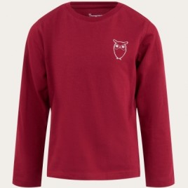 Knowledge Owl long sleeve t-shirt Rhubarb