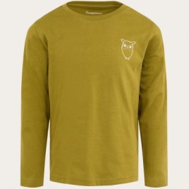 Knowledge Owl long sleeve t-shirt Green Moss