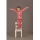 Sense Organics Long John Retro Pyjama AOP Horses and Clouds
