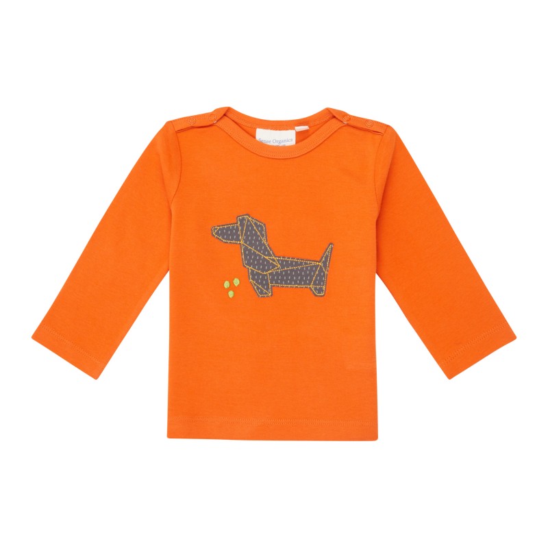 Sense Organics Luna Baby Shirt L/S Orange Dog