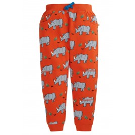 Frugi Printed Snug Joggers rhino friends