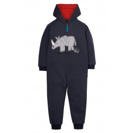 Frugi Big Character Snuggle Suit indigo/rhino