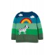 Frugi Little Finn Jumper green rainbow/zoo