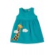 Frugi Lily Cord Dress camper blue/giraffe