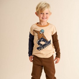 Green Cotton Jersey Snowboard T Sand