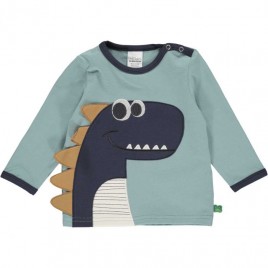 Green Cotton Hello Dino  T Baby Mineral