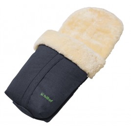 Fellhof Lambskin foot muff Cortina graphite  melange