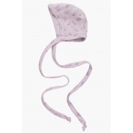 Engel Baby-Bonnet wol-zijde magnolia with print