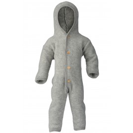 Engel Hooded Overall with Cuffs light grey mélange